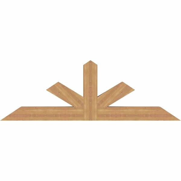 Ekena Millwork Saratoga Smooth Timber Gable Bracket, Western Red Cedar, 72"W x 24"H x 5 1/2"D x 5 1/2"F, 8/12 Pitch GBW072X24X0606SAR00SWR - main